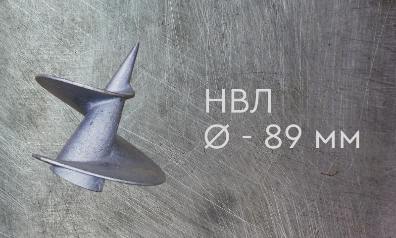 Наконечник винтовой литой для сваи диаметром 89 мм